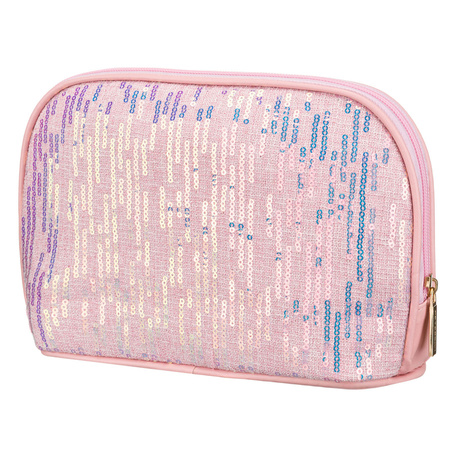 Rosa Kosmetiktasche aus synthetischem Material, einteilig - Peterson