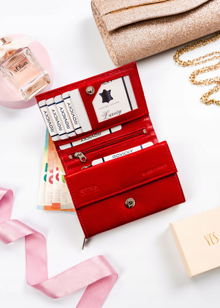 Klassische Damen Geldbörse aus echtem Leder – Rovicky