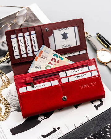 Große Damen Geldbörse aus echtem und Kunstleder – Rovicky