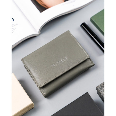 Kleine Damen Geldbörse querformat aus echtem Leder mit Druckknopf – 4U Cavaldi