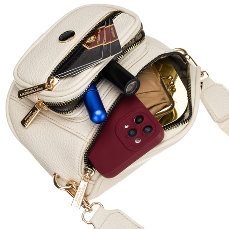 Damen-Gürteltasche aus Öko-Leder in hellem Beigeton – Peterson