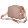 Rosa Damen-Umhängetasche aus Nylon mit Reißverschluss und Magnetverschluss – Peterson