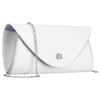 Elegante Damen-Clutch in Silber aus synthetischem Gewebe und mit Magnetverschluss – Rovicky
