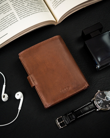 Zippbare Herren Geldbörse aus Leder für Karten – Peterson