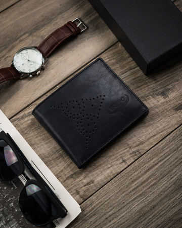 Herren Geldbörse aus Leder mit geprägter Front – Buffalo Wild