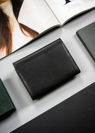 Klassische Damen Geldbörse aus Leder mit Druckknopf – 4U Cavaldi