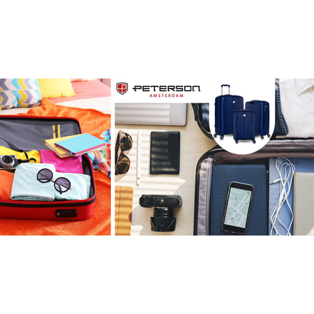 Peterson Koffer-Set aus ABS-Kunststoff in Marineblau