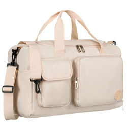 Sport-Reisetasche aus Polyester in Beige, mit zwei Fächern – Peterson