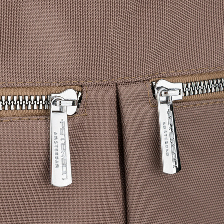 Damen-Shopper, einteilig, beige, mit Reißverschluss – Peterson