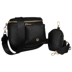 Elegante Damen-Umhängetasche aus Leder mit zusätzlicher Damen-Geldbörse – Rovicky