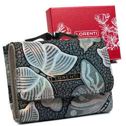 Damen Münzbörse aus Leder mit Schmetterlingsmuster – Lorenti