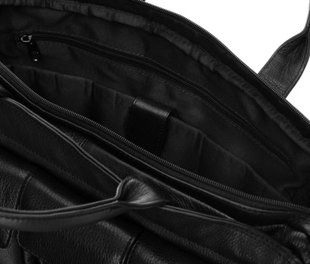 Elegante Laptoptasche aus Echtleder mit mehreren Fächern