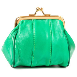 Bunte Damen Münzbörse mit Ziernähten