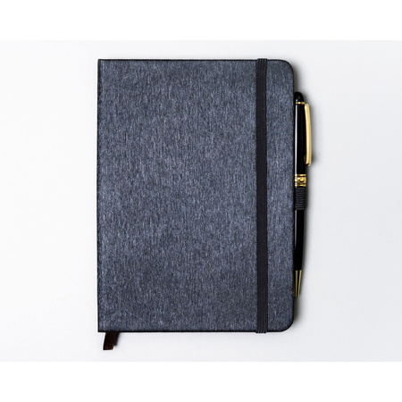 Notizbuch in festem Einband im Format B6 in grau, bedruckt mit Punkten - Peterson