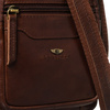 Braune Herren-Tasche aus echtem Leder mit Etui im Set – Peterson