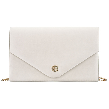 Weiße Damen-Clutch aus synthetischem Stoff mit Magnetverschluss – Rovicky