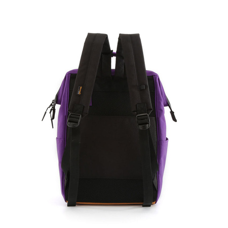 Lila Damen Rucksack mit USB-Anschluss und verstellbaren Schultergurten – Himawari