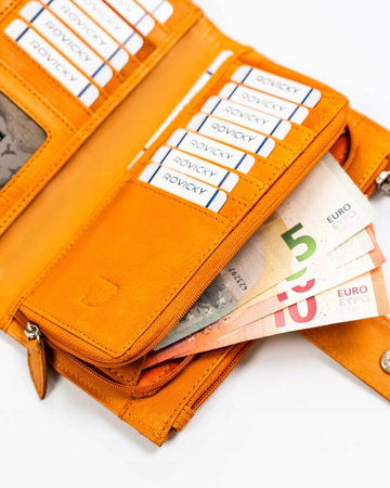 Große Damen Geldbörse aus Echtleder – Rovicky