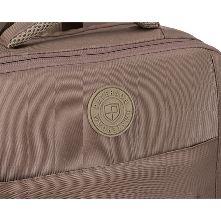 Beiger Reise-Rucksack aus Cordura mit USB-Anschluss – Peterson