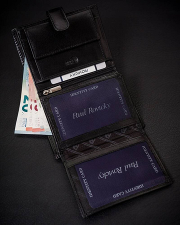 Herren Geldbörse mit RFID-Schutz aus echtem Leder – Rovicky