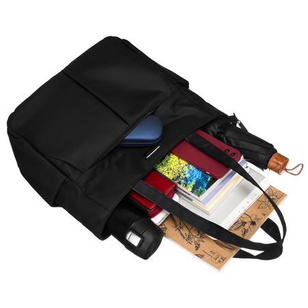 Modische Shopper Tasche A4 in Schwarz – Peterson