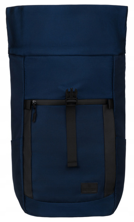 Großer, dunkelblauer City-Rucksack aus Polyester mit Laptopfach – Peterson