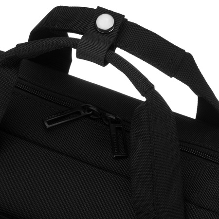 Herren-Laptoptasche aus strapazierfähigem Cordura in Schwarz, mit Reißverschluss – Peterson