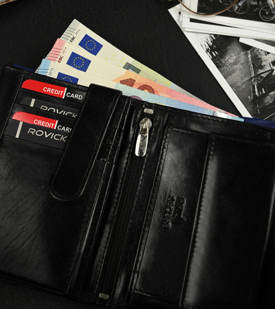 Geräumige Herren Geldbörse Hochformat aus glänzendem Echtleder – Ronaldo