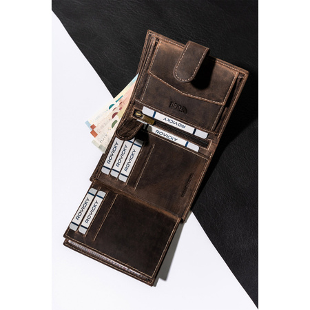 Herren-Geldbörse für Karten und Dokumente aus Nubukleder - Buffalo Wild