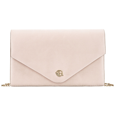 Kleine Damen-Clutch aus synthetischem Stoff in Beige – Rovicky