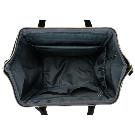 Großer Damen Rucksack in Schwarz mit Laptopfach aus Polyester – Peterson