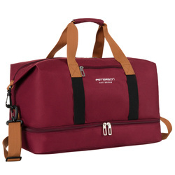 Geräumige Wochenendtasche aus Polyester in Weinrot mit Reißverschluss – Peterson