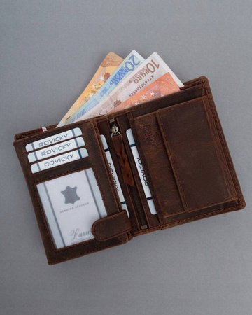 Große Herren Geldbörse aus Nubukleder