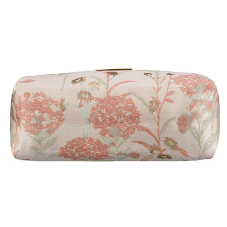 Rosa Kosmetiktasche aus Polyester, einteilig und mit Blumenmuster verziert - Peterson