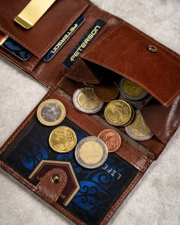 Geschenkset: Herren Geldbörse aus Leder, Etui und Schlüsselanhänger – Peterson