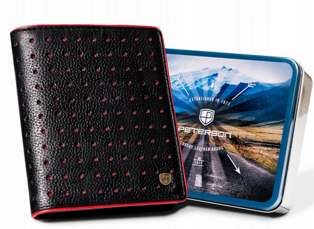 Herren Geldbörse aus Echtleder mit Kontrastnähten – Peterson