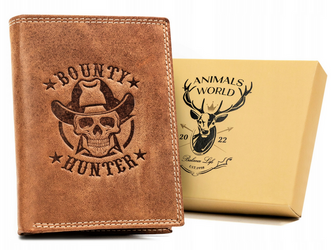 Große Herren Geldbörse aus Echtleder in Hochformat – Always Wild