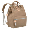 Reisefreundlicher Damen Rucksack aus Polyester in Dunkelbeige mit Laptopfach – Peterson