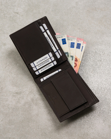 Herren Geldbörse aus Echtleder mit Monogrammprägung – Forever Young