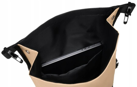 Städtischer Rolltop-Rucksack mit Außentasche und Reißverschluss – Peterson