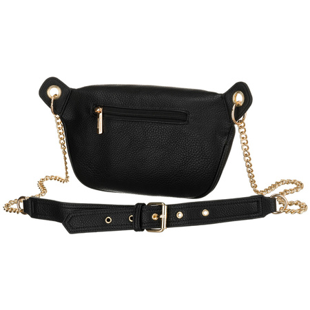 Damen-Gürteltasche aus Öko-Leder in Schwarz, ein Hauptfach – Peterson