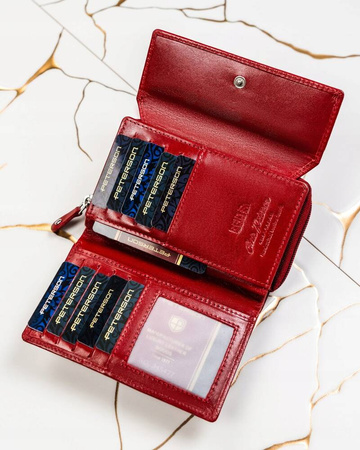 Geschenkset: große Leder Geldbörse und Schlüsselanhänger – Peterson