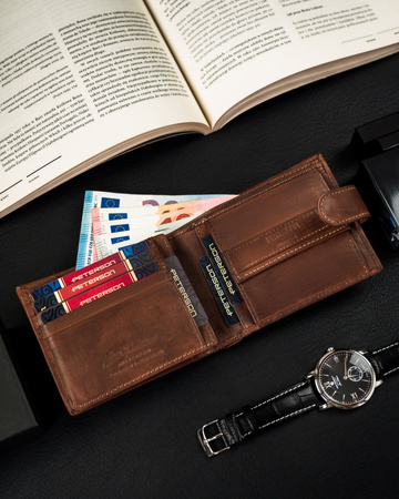 Herren Geldbörse aus Leder mit RFID Protect – Peterson