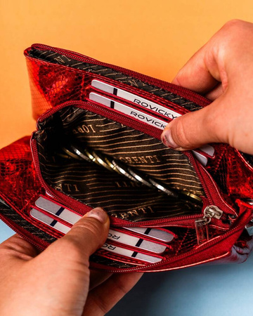 Große Damen Geldbörse mit Reißverschluss aus Echtleder – Lorenti