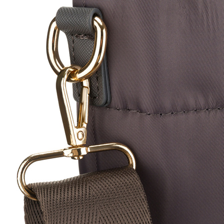 Damen-Shopper aus Nylon in Grau mit abnehmbarem, verstellbarem Gürtel - Peterson