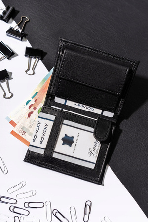 Kompakte, vertikale Herren Geldbörse aus Öko-Leder – 4U Cavaldi