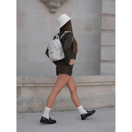 Rucksack mit verstellbaren Schultergurten in Beige - Rovicky