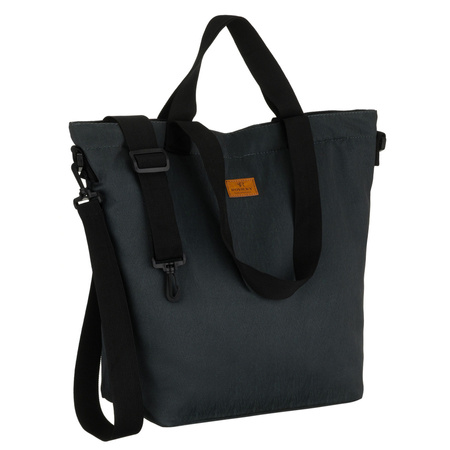 Graue Damen-Shopper-Tasche mit Reißverschluss und Außentasche – Rovicky