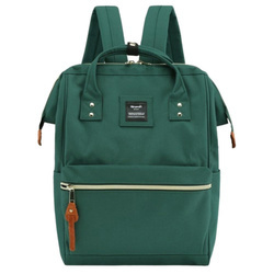 Grüner Laptoprucksack mit USB und Fächern – Himawari