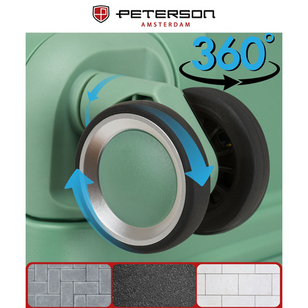 Peterson - Set aus Reisekoffern aus ABS-Kunststoff in Grün